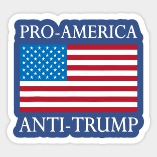 Pro-America Anti-Trump - American USA Flag Resist Sticker